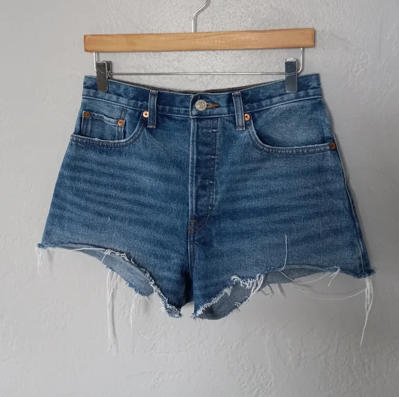 Re/Done 70's High Rise Short Arroyo Blue 27